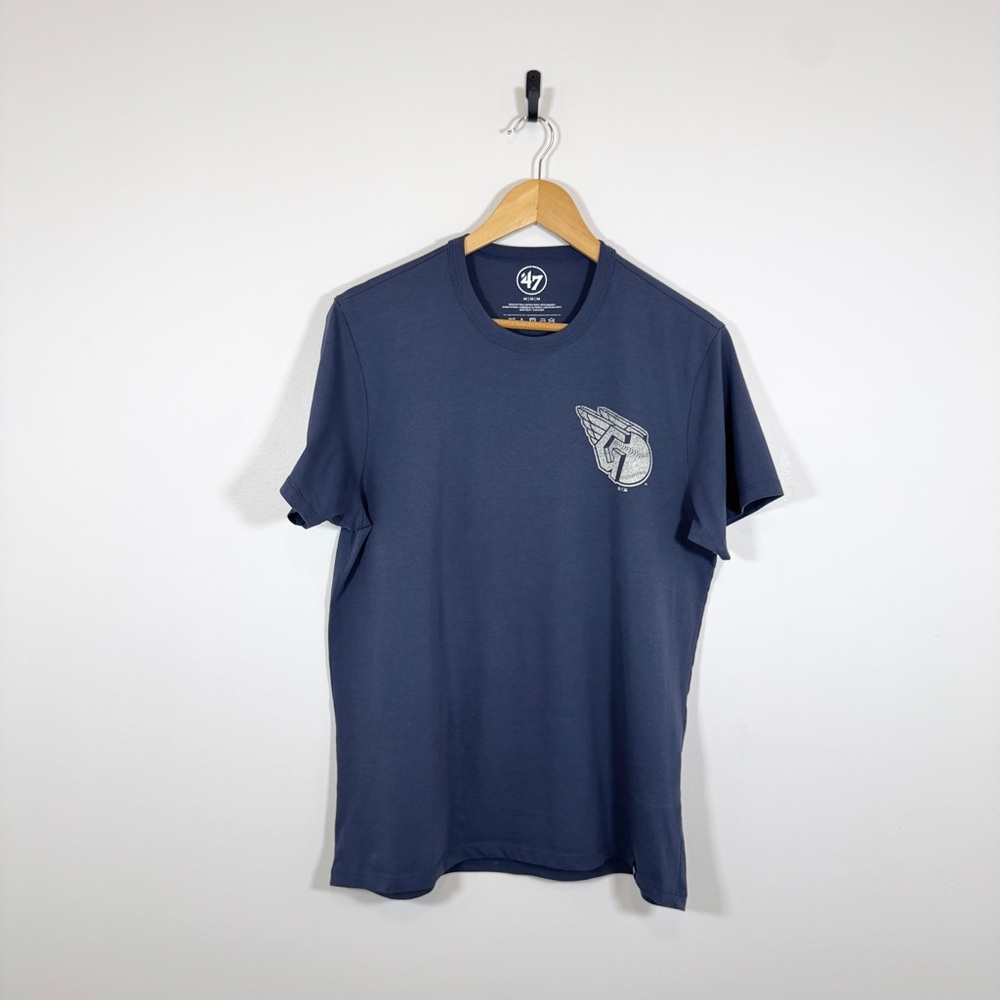 47 - Men's Navy Blue Cleveland Guardians Baseball Short Sleeve Tee